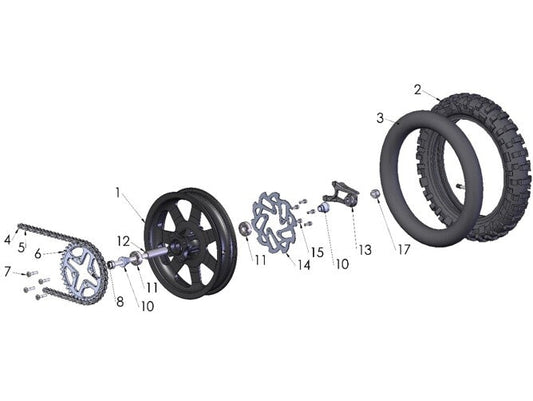 SPROCKET 34T - ALUM - PDM BOLTS