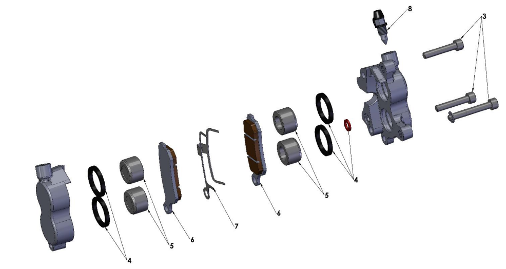 2013 Cobra CX65 Parts – Front Brakes – Caliper
