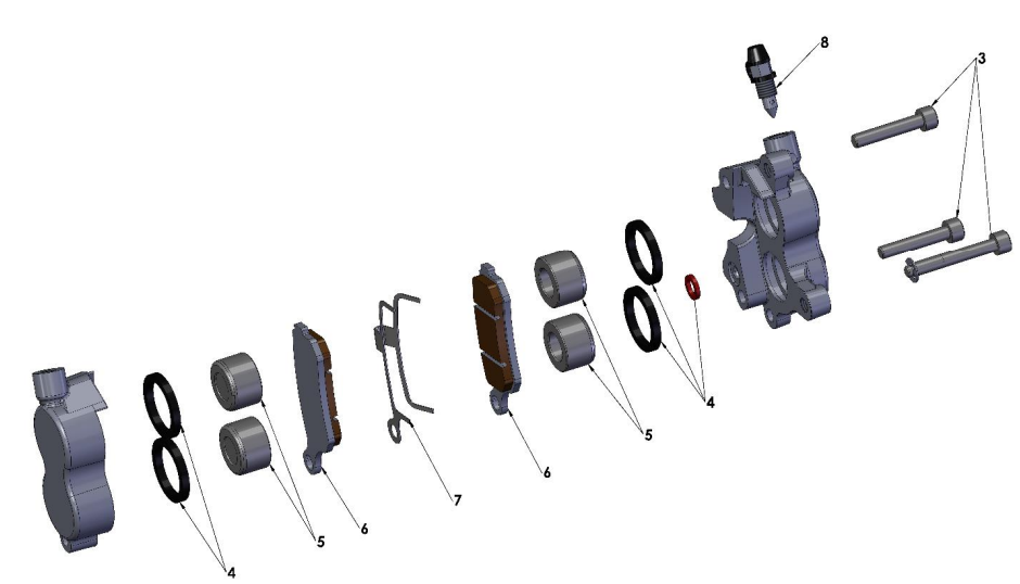2016 Cobra CX65 Parts – Front Brakes – Caliper