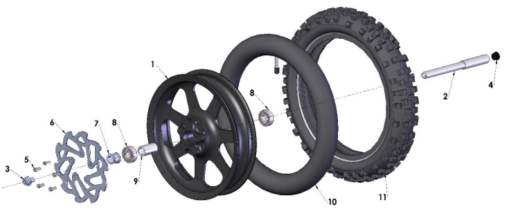 2018 Cobra 50JR Parts - Front Wheel
