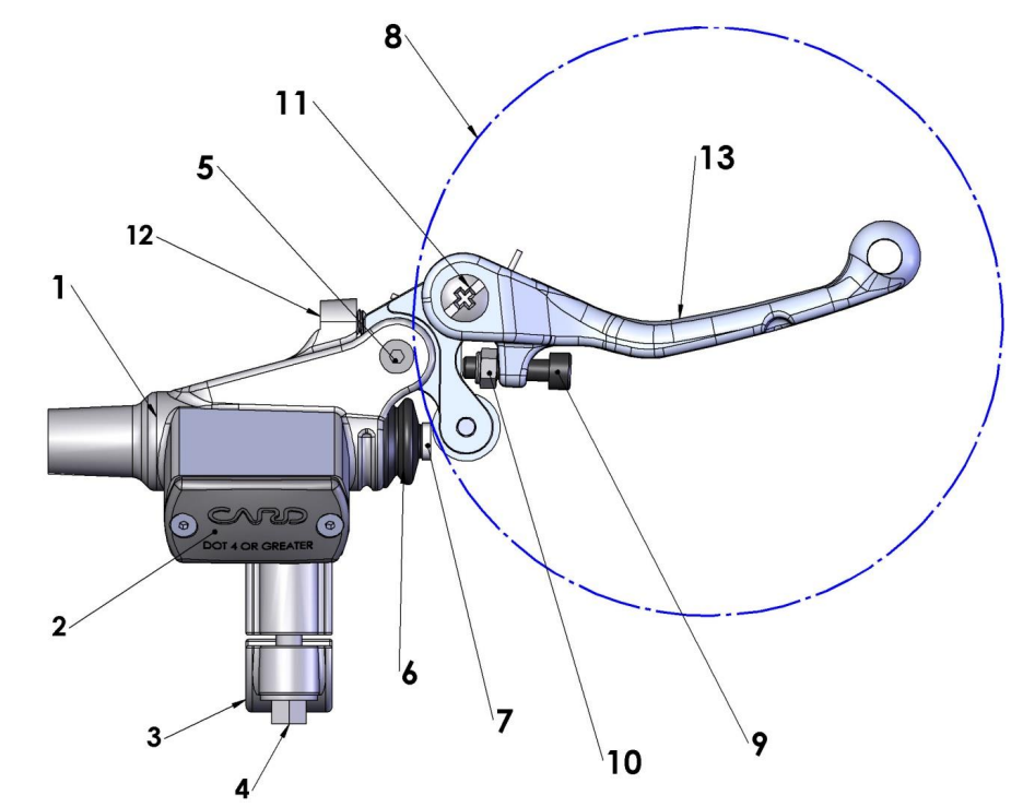 2019 Cobra CX65 Parts - Front Brakes - Master Cylinder