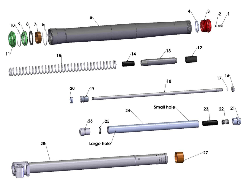 2020-CX50P3 Parts- Forks- Leg Assembly