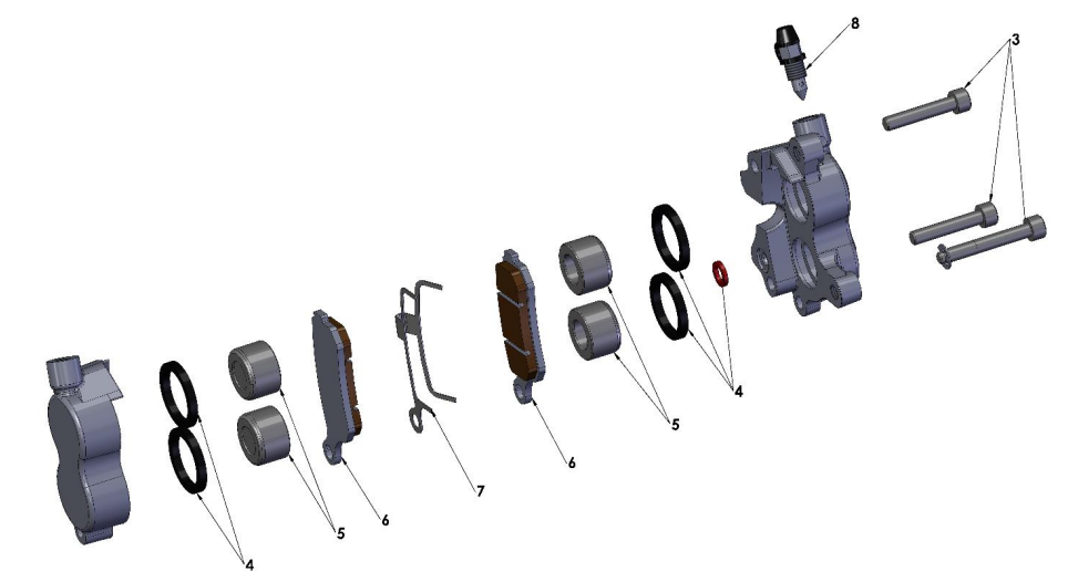 2020-CX65 Parts- Front Brakes- Caliper