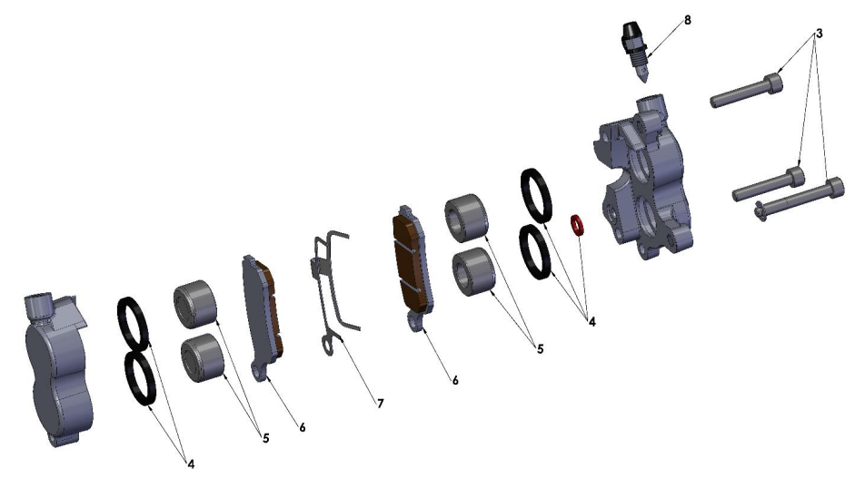2021-CX65 Parts- Front Brakes- Caliper