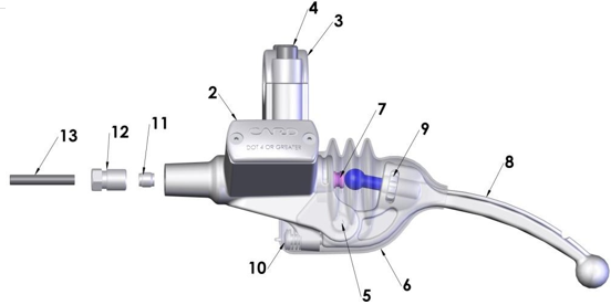 2013 Cobra CX65 Parts – Clutch – Master Cylinder