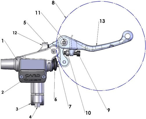 2018 Cobra CX65 Parts – Front Brakes – Master Cylinder