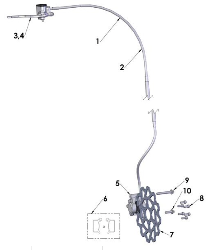 2012 Cobra 50SR (King) Parts – Front Brakes