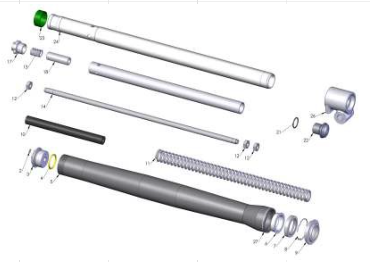 2013 Cobra 50JR Parts – Forks – Leg Assembly – Non-Brake Side