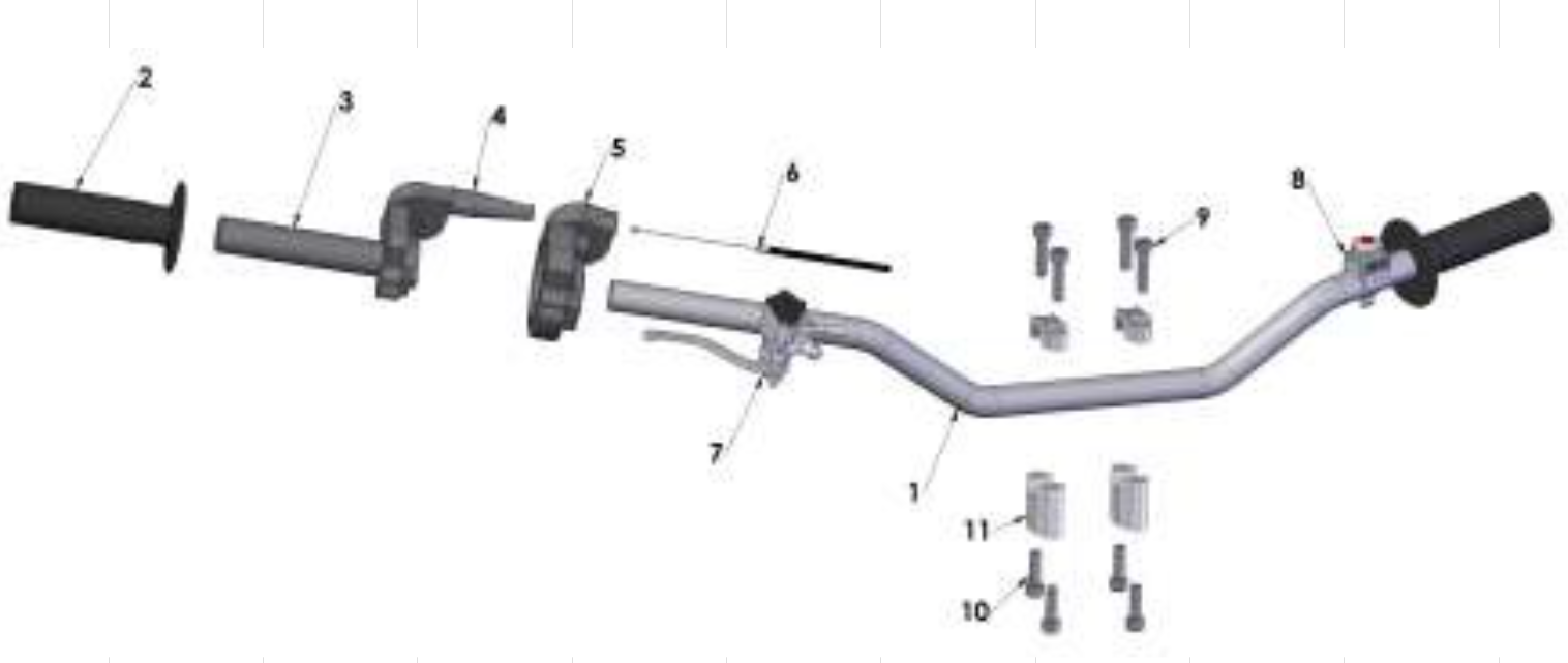 2013 Cobra 50JR Parts – Bars and Controls