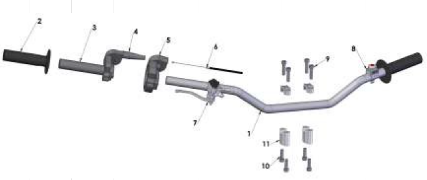 2013 Cobra 50JR Parts – Bars and Controls