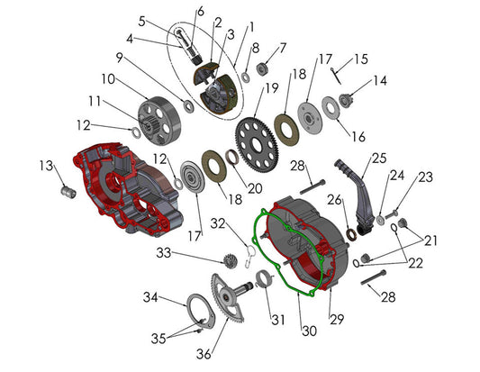 SHIM - CLUTCH TO HUB SPACER 22 x 0.76 x 15