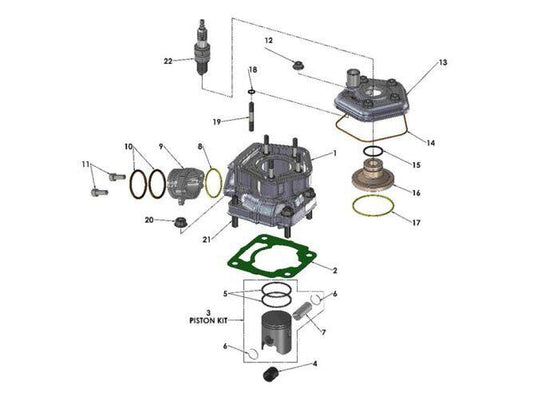 REBUILD KIT - TOP END - VENOM ENGINE - B PISTON