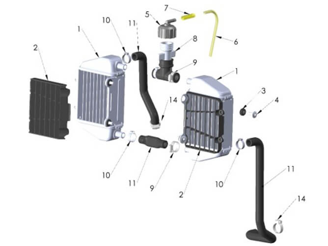 Fastener – radiator mounting (4 req’d)